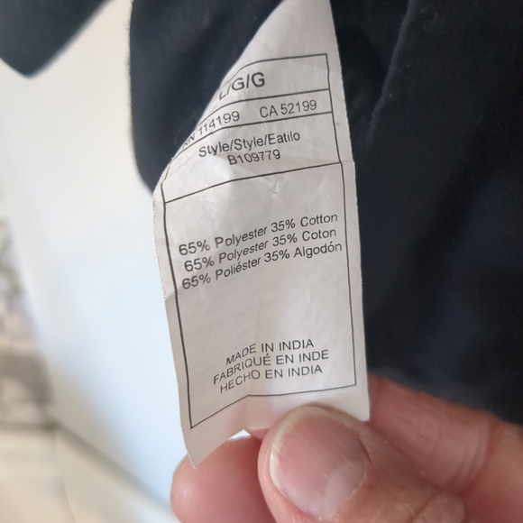 Quicksilver Shirt Mens Large Black Blue Pattern Preppy Surfer Business Casual - Picture 6 of 9